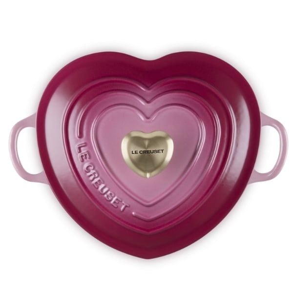 Nồi gang tráng men trái tim Le Creuset 20cm màu hồng dâu Berry