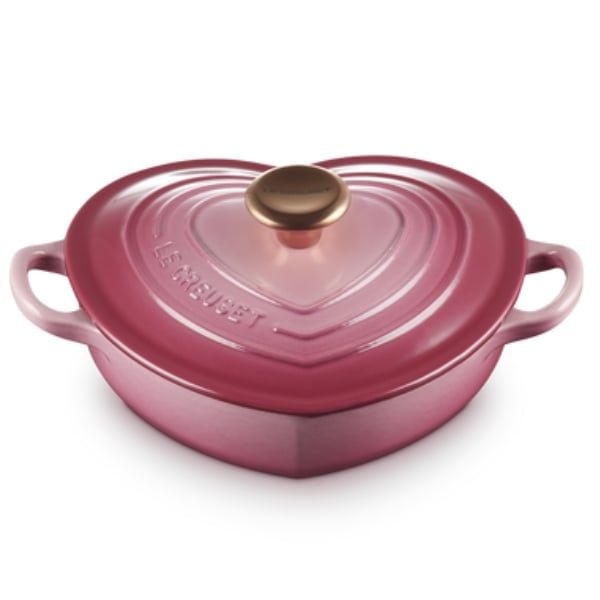 Nồi gang tráng men trái tim Le Creuset 20cm màu hồng dâu Berry