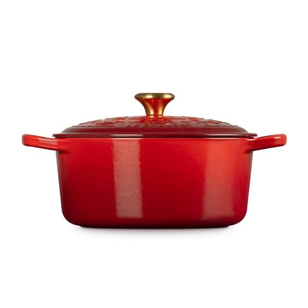Nồi gang tròn Le Creuset Signature 22cm màu đỏ 3.3L Bát mã truy phong