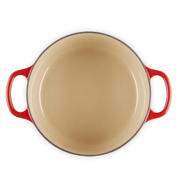 Nồi gang tròn Le Creuset Signature 22cm màu đỏ 3.3L Bát mã truy phong