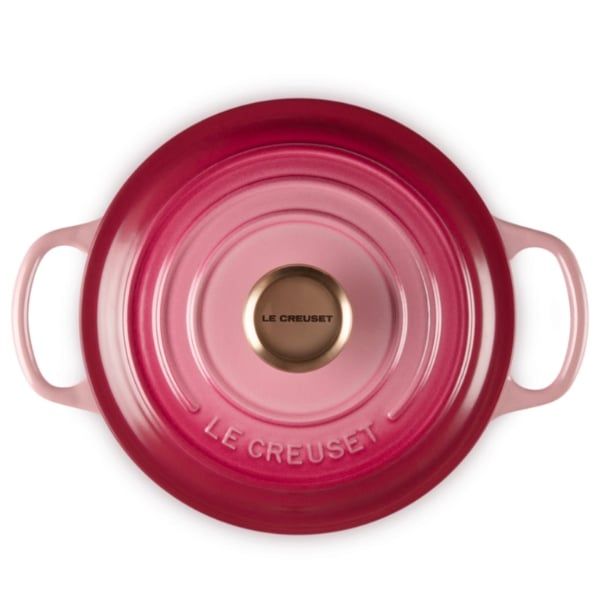 Nồi gang tròn Le Creuset Signature 18cm 1.8L màu hồng dâu Ombre