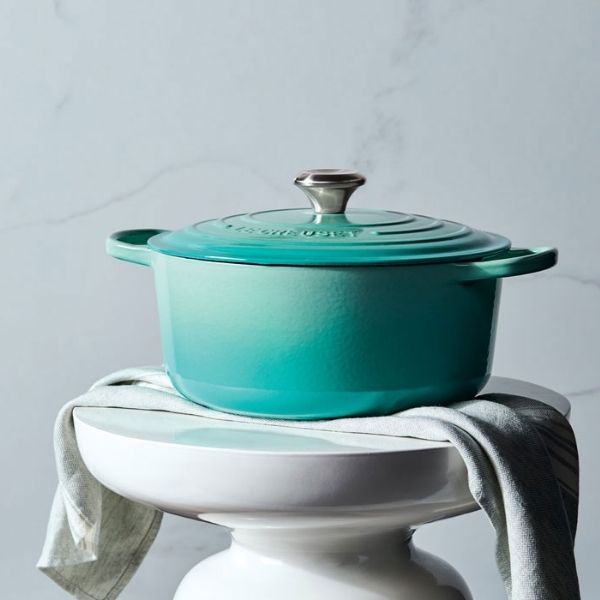 Nồi gang tròn Le Creuset Signature 18cm 1.8L màu xanh mint bạc hà