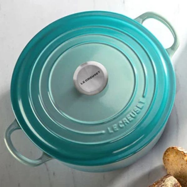 Nồi gang tròn Le Creuset Signature 18cm 1.8L màu xanh mint bạc hà