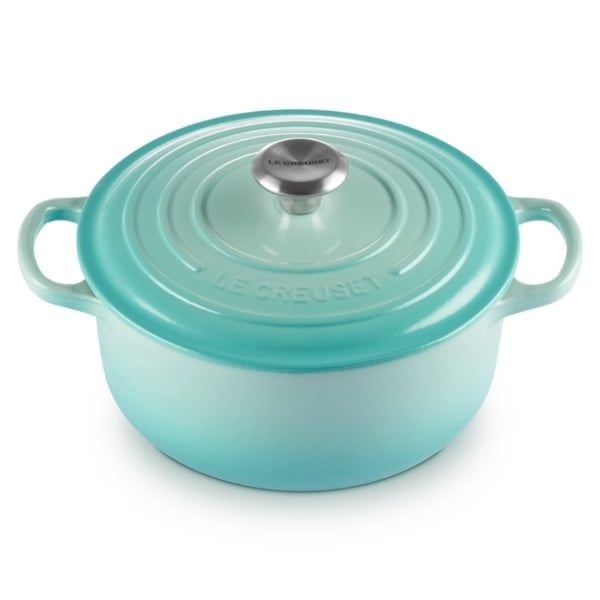 Nồi gang tròn Le Creuset Signature 20cm 2.4 lít màu xanh mint bạc hà