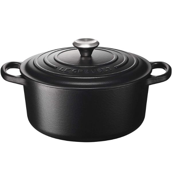 Nồi gang tròn Le Creuset Signature 22cm màu đen nhám - Brater rund Evo