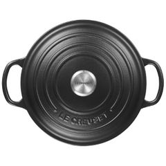  Nồi gang tròn Le Creuset Signature 22cm màu đen nhám - Brater rund Evo 21177220000430 