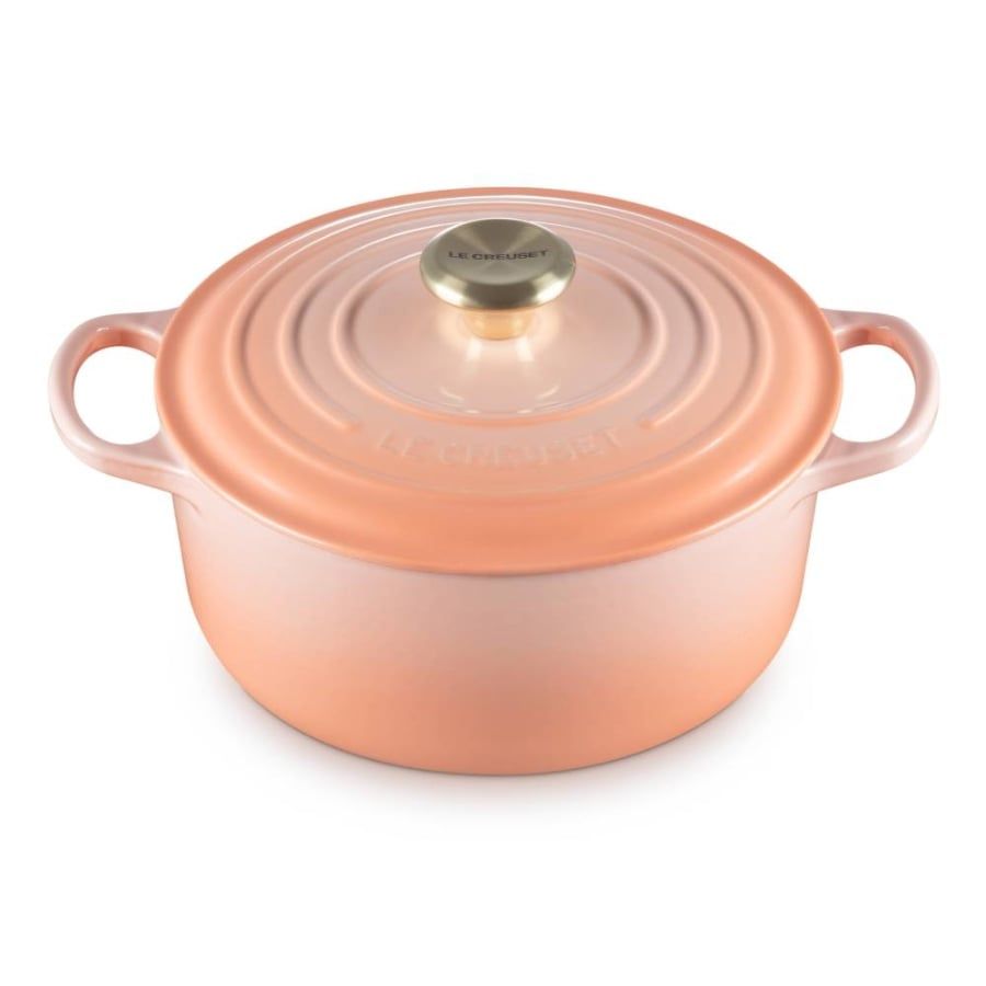 Nồi gang tròn Le Creuset Signature 24cm - 4.2L Màu Peche