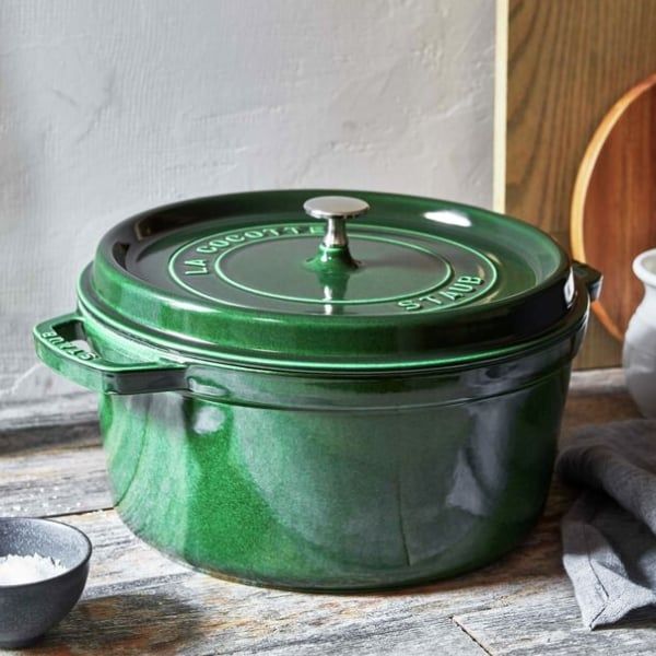 Nồi gang tròn Staub 20cm 2.2L - Xanh húng quế