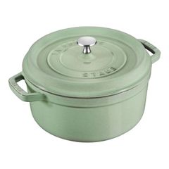  Nồi gang tròn Staub 20cm 2.2L - Màu Xanh Xô thơm Sage 
