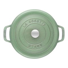  Nồi gang tròn Staub 20cm 2.2L - Màu Xanh Xô thơm Sage 