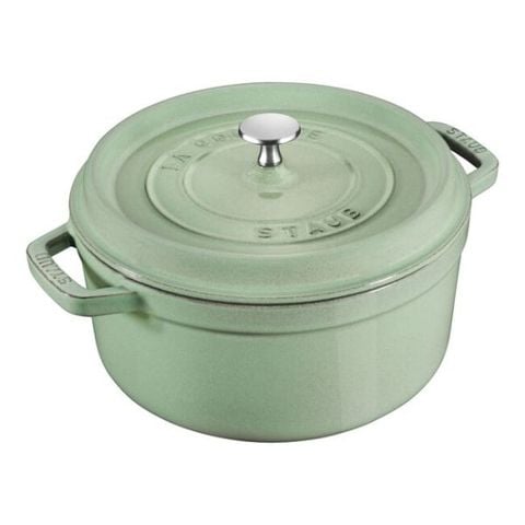 Nồi gang tròn Staub 22cm 2.6L - Màu Xanh Xô thơm Sage