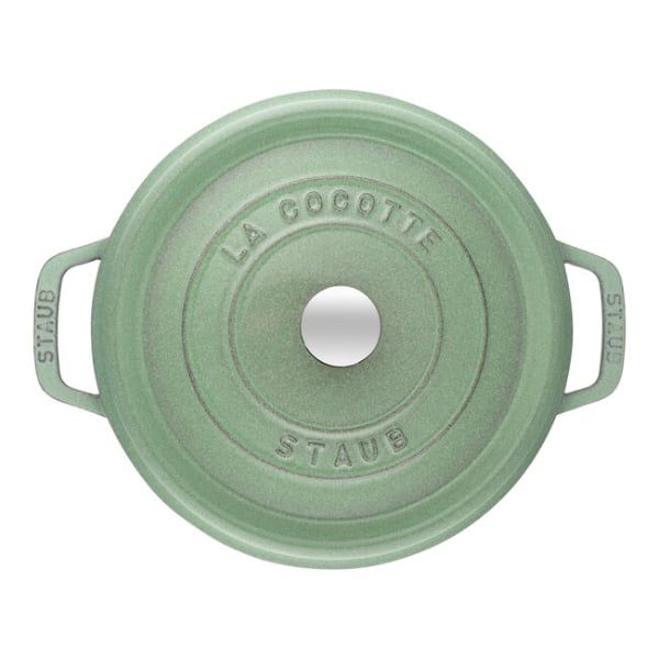 Nồi gang tròn Staub 22cm 2.6L - Màu Xanh Xô thơm Sage