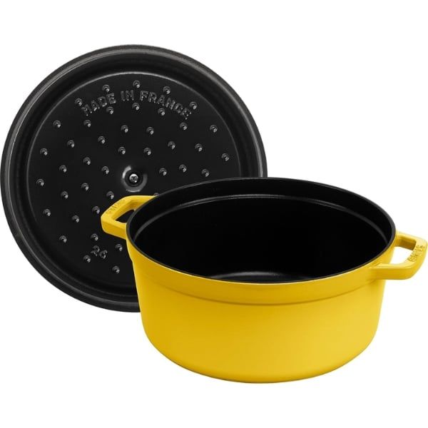 Nồi gang tròn Staub 22cm 2.6L màu vàng chanh