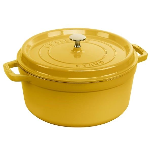 Nồi gang tròn Staub 22cm 2.6L màu vàng chanh
