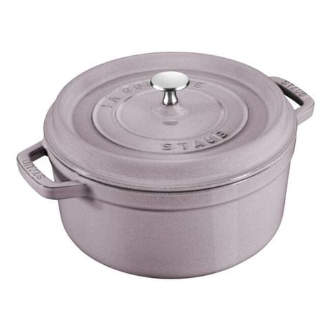 Nồi gang tròn Staub 24cm 3.7L - Màu hồng Cherry Blossom