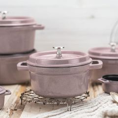  Nồi gang tròn Staub 24cm 3.7L - Màu hồng Cherry Blossom 