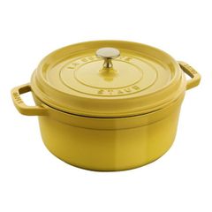  Nồi gang tròn Staub 24cm 3.7L màu vàng chanh Citron 