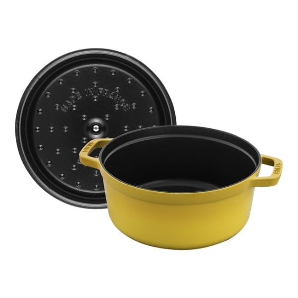 Nồi gang tròn Staub 24cm 3.7L màu vàng chanh Citron