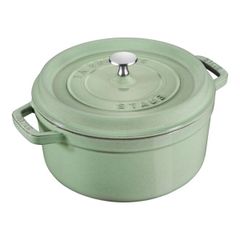  Nồi gang tròn Staub 24cm 3.8L - Màu Xanh Xô thơm Sage 