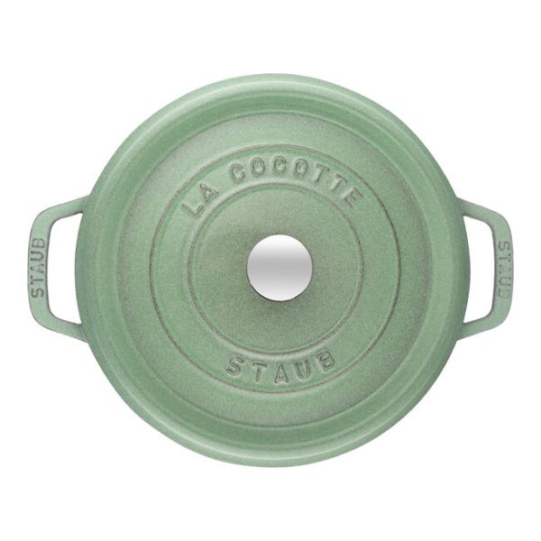 Nồi gang tròn Staub 24cm 3.8L - Màu Xanh Xô thơm Sage