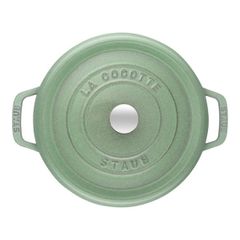  Nồi gang tròn Staub 24cm 3.8L - Màu Xanh Xô thơm Sage 