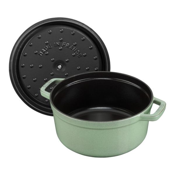 Nồi gang tròn Staub 24cm 3.8L - Màu Xanh Xô thơm Sage