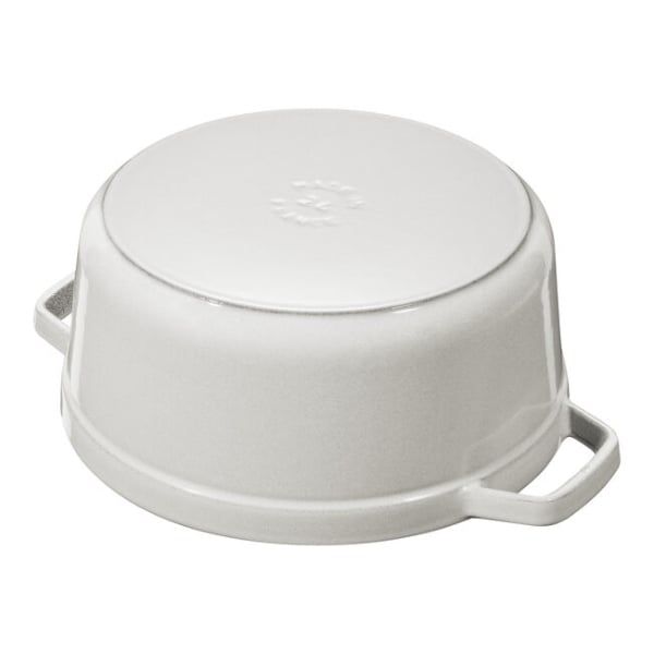 Nồi gang tròn Staub 24cm 3.8L - Màu trắng sữa White Truffle