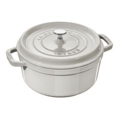  Nồi gang tròn Staub 24cm 3.8L - Màu trắng sữa White Truffle 