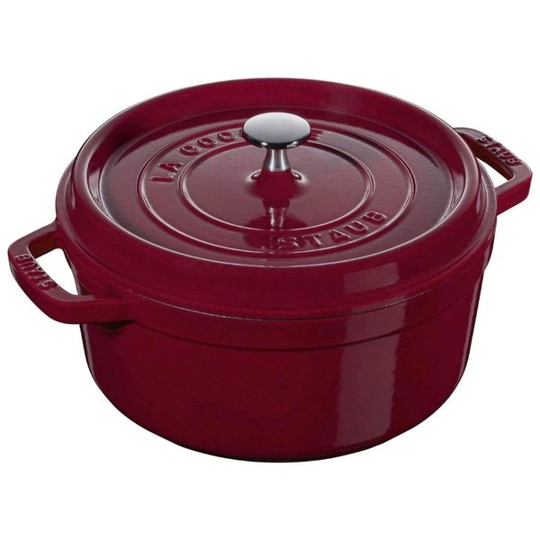 Nồi gang tròn Staub 26cm (5.2L) - Màu Đỏ Đô