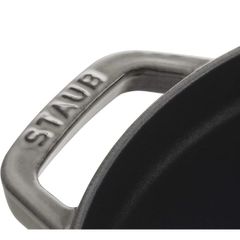  Nồi gang tròn Staub 26cm kèm xửng hấp 5.2L - Màu Ghi 