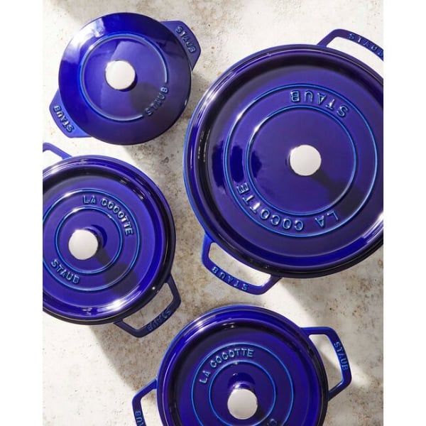 Nồi gang tròn Staub 26cm 5.2L - Xanh Dark Blue