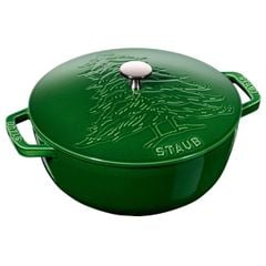  Nồi gang tròn Staub Christmas 24cm 3.7L Cây thông xanh 40501-088 