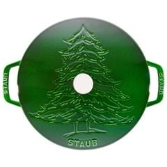  Nồi gang tròn Staub Christmas 24cm 3.7L Cây thông xanh 40501-088 
