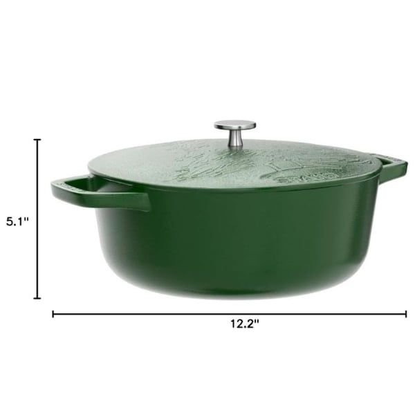 Nồi gang tròn Staub Christmas 24cm 3.7L Cây thông xanh 40501-088