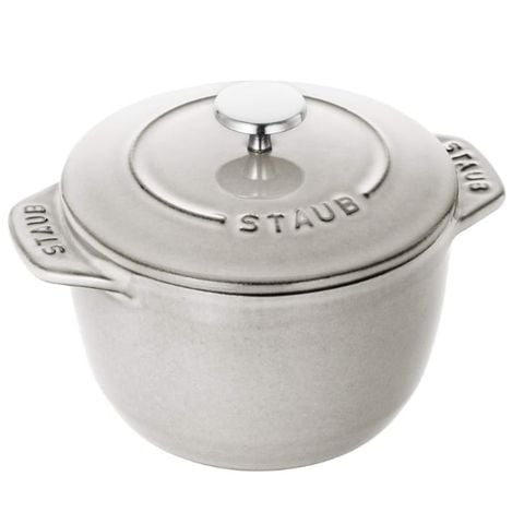 Nồi gang tròn Staub Gohan 12cm 0.75L - Màu Ghi Truffle