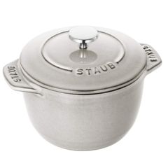 Nồi gang tròn Staub Gohan 12cm 0.75L - Màu Ghi Truffle
