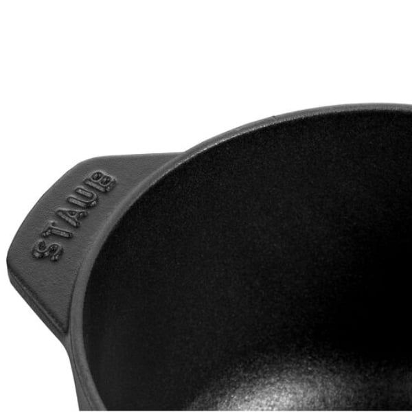 Nồi gang tròn Staub Gohan Chistera 16cm 1.75L - Màu Đen
