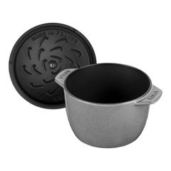 Nồi gang tròn Staub Gohan Chistera 16cm 1.75L - Màu Ghi Xám 40509-703-0 