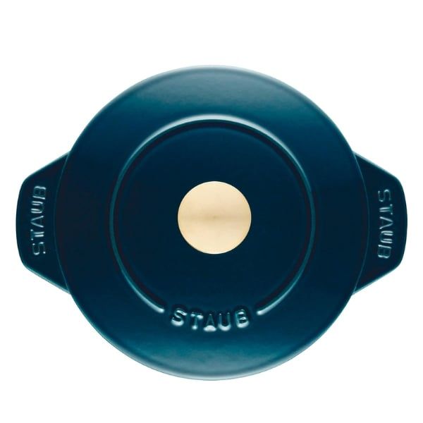 Nồi gang tròn Staub Gohan Chistera 16cm 1.75L - Màu xanh lamer