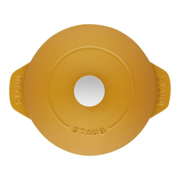 Nồi gang tròn Staub Gohan Chistera 16cm 1.75L - Màu Vàng Mù Tạt