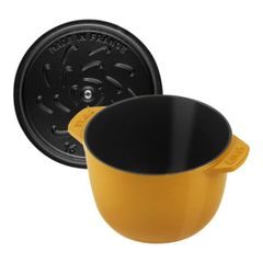  Nồi gang tròn Staub Gohan Chistera 16cm 1.75L - Màu Vàng Mù Tạt 