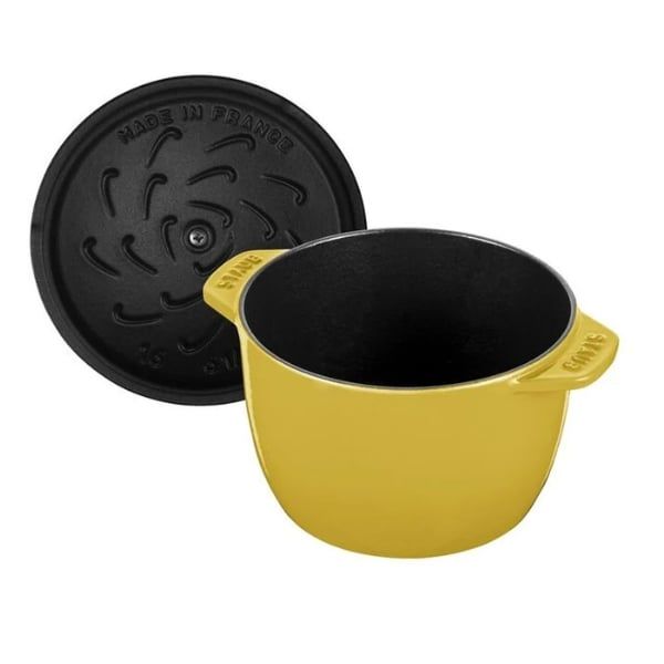 Nồi gang tròn Staub Gohan Chistera 16cm 1.75L - Màu Vàng Chanh