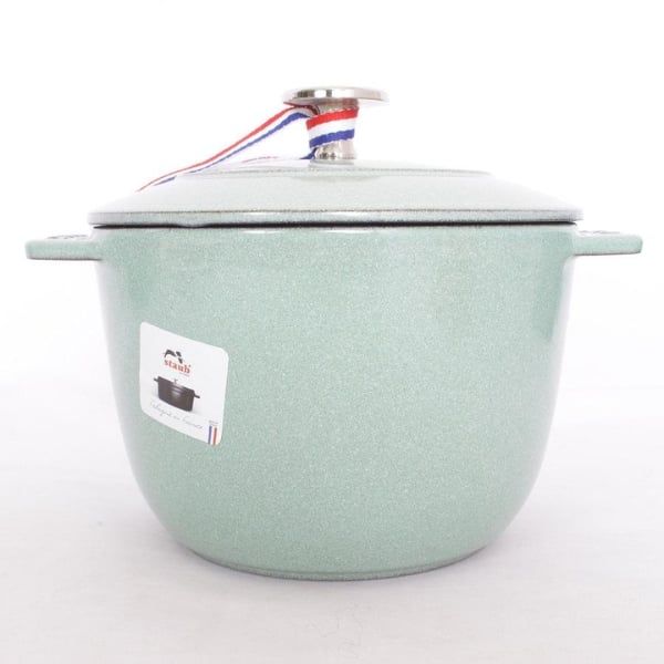 Nồi gang tròn Staub Gohan Chistera 16cm 1.75L - Màu Xanh xô thơm