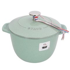  Nồi gang tròn Staub Gohan Chistera 16cm 1.75L - Màu Xanh xô thơm 