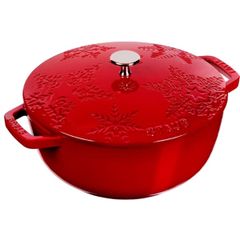  Nồi gang tròn Staub hoa tuyết 24cm 3.7L màu đỏ 40501-469-5 