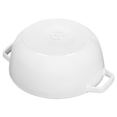  Nồi gang tròn Staub hoa tuyết 24cm 3.7L màu trắng 
