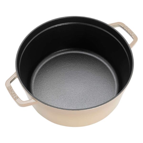 Lòng Nồi gang tròn Staub Sesame 24cm 3.8L 3.7L - Màu be 11024146
