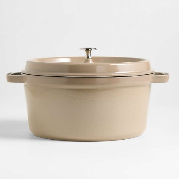Nồi gang tròn Staub Sesame 24cm 3.8L 3.7L - Màu be 11024146