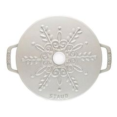  Nồi gang tròn Staub Snowflake Winter 16cm 1.1L màu ghi xám 