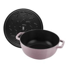 Nồi gang tròn Staub Snowflake Winter 16cm 1.1L màu hồng/ xám 